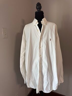 Ralph Lauren Men's Classic White Button-Down Shirt